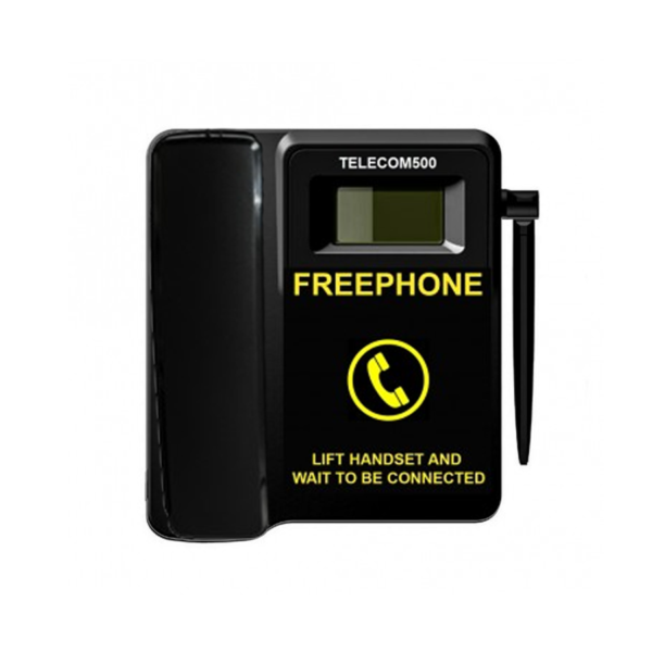 TELECOM500 GSM Taxi Phone with Faceplate - No Button - Black - Image 3