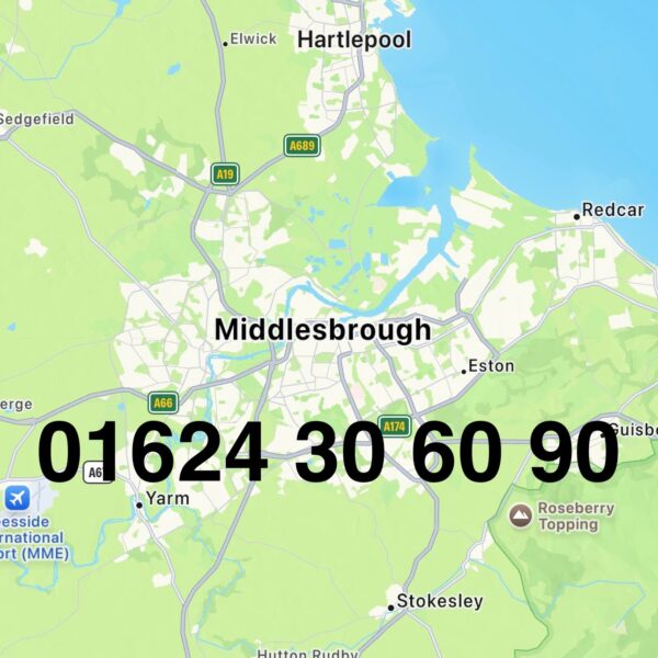 Middlesbrough Golden Memorable Telephone Number - 01624 30 60 90